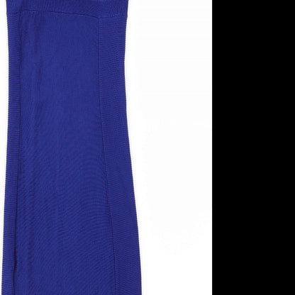 H&M Womens Blue  Knit Jumper Dress  Size XS