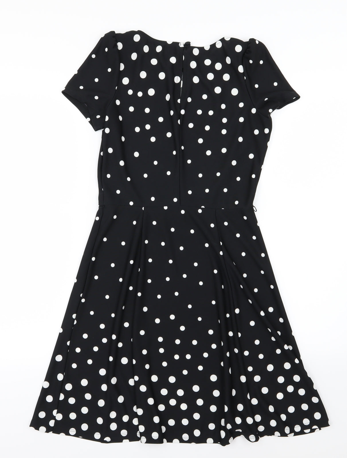 Oasis Womens Black Polka Dot  A-Line  Size XS