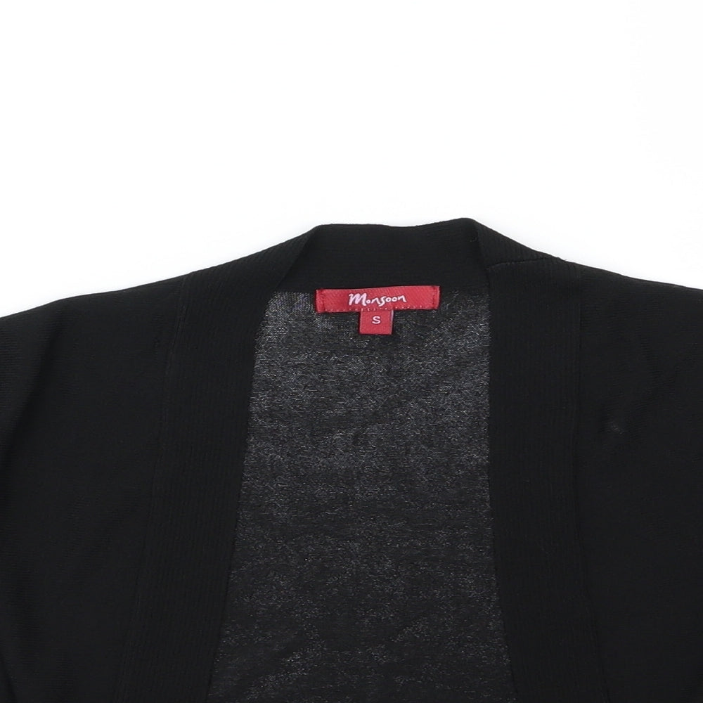 Monsoon Womens Black  Knit Cardigan Jumper Size S