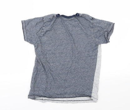 Next Boys Blue Striped Jersey Basic T-Shirt Size 10 Years