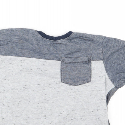 Next Boys Blue Striped Jersey Basic T-Shirt Size 10 Years