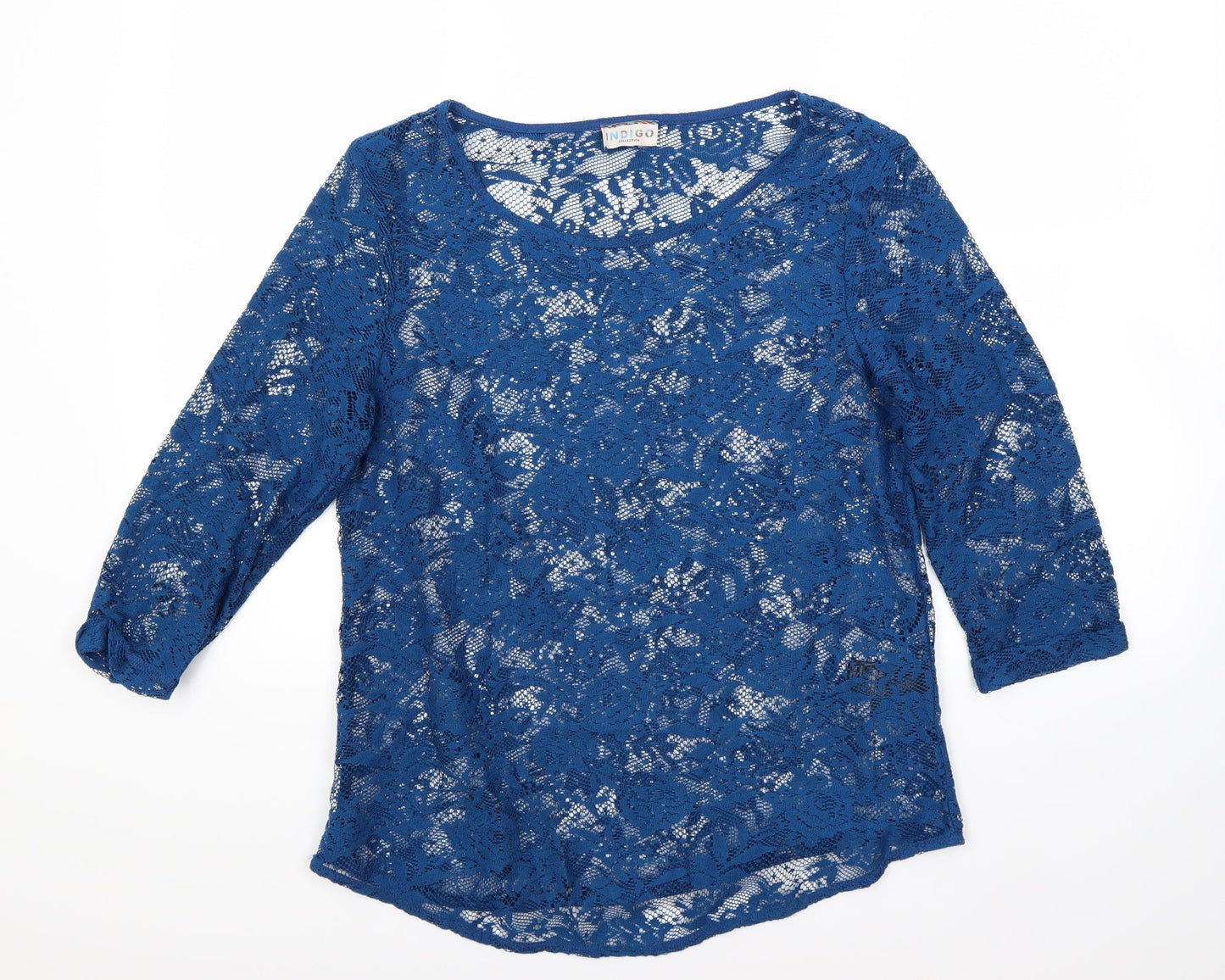Womens UK Size 12 Marks and Spencer Blue Basic Blouse
