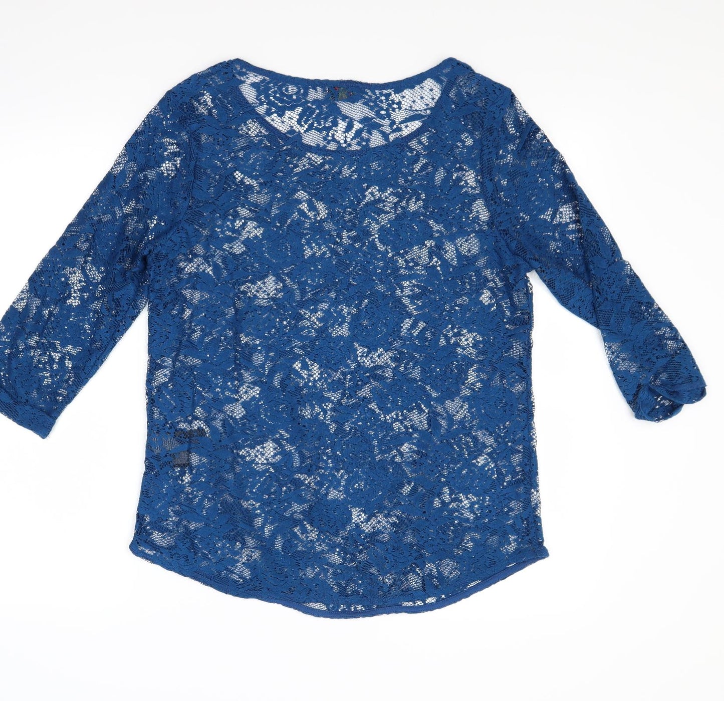 Womens UK Size 12 Marks and Spencer Blue Basic Blouse