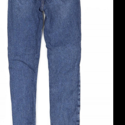 Womens UK Size 8 Preworn Regular Fit Skinny Blue Jeans