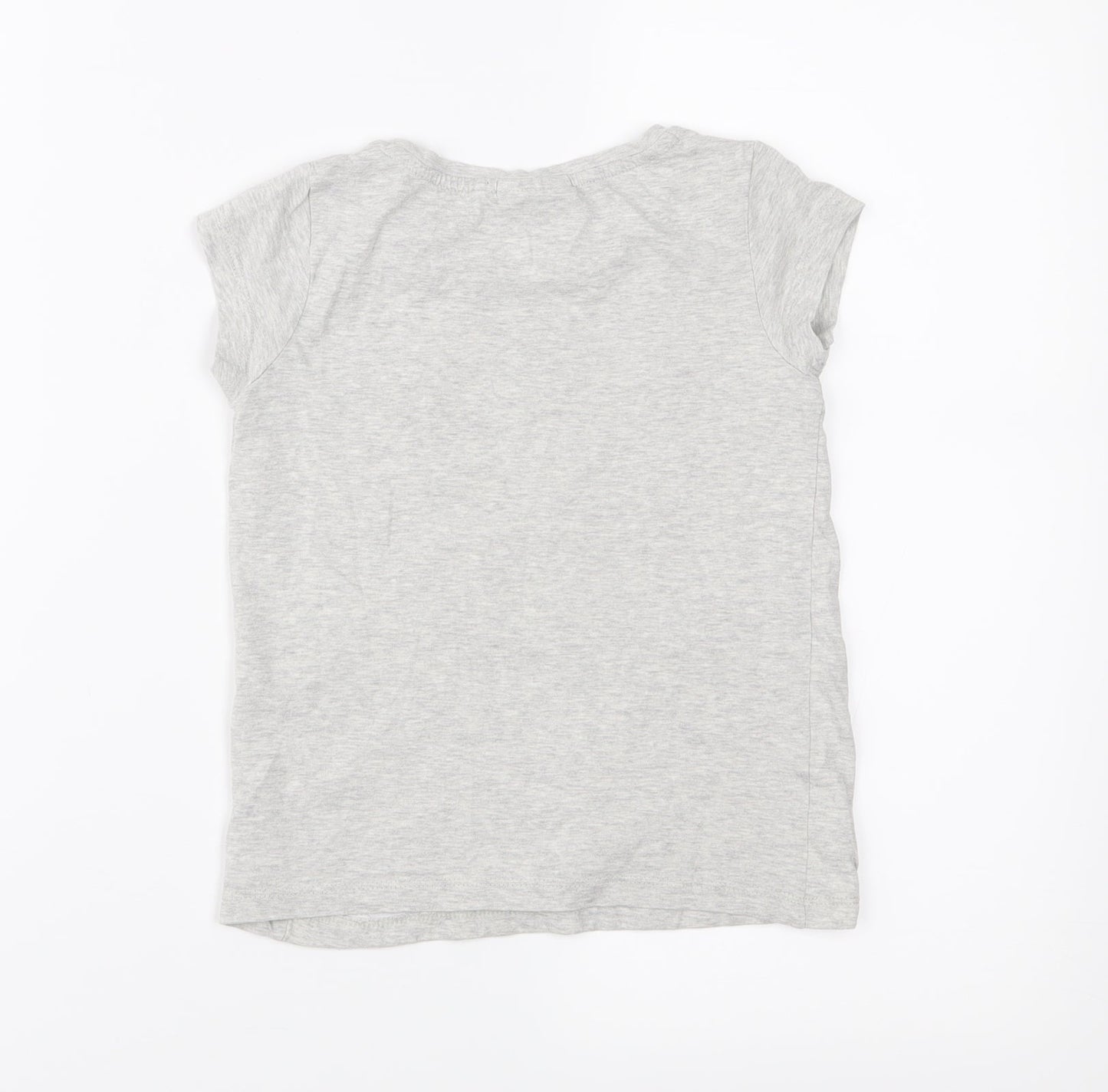 NEXT Girls Grey  Jersey Basic T-Shirt Size 5 Years  - Hearts