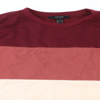 Womens UK Size S FOREVER 21 Pink Pullover Sweatshirt