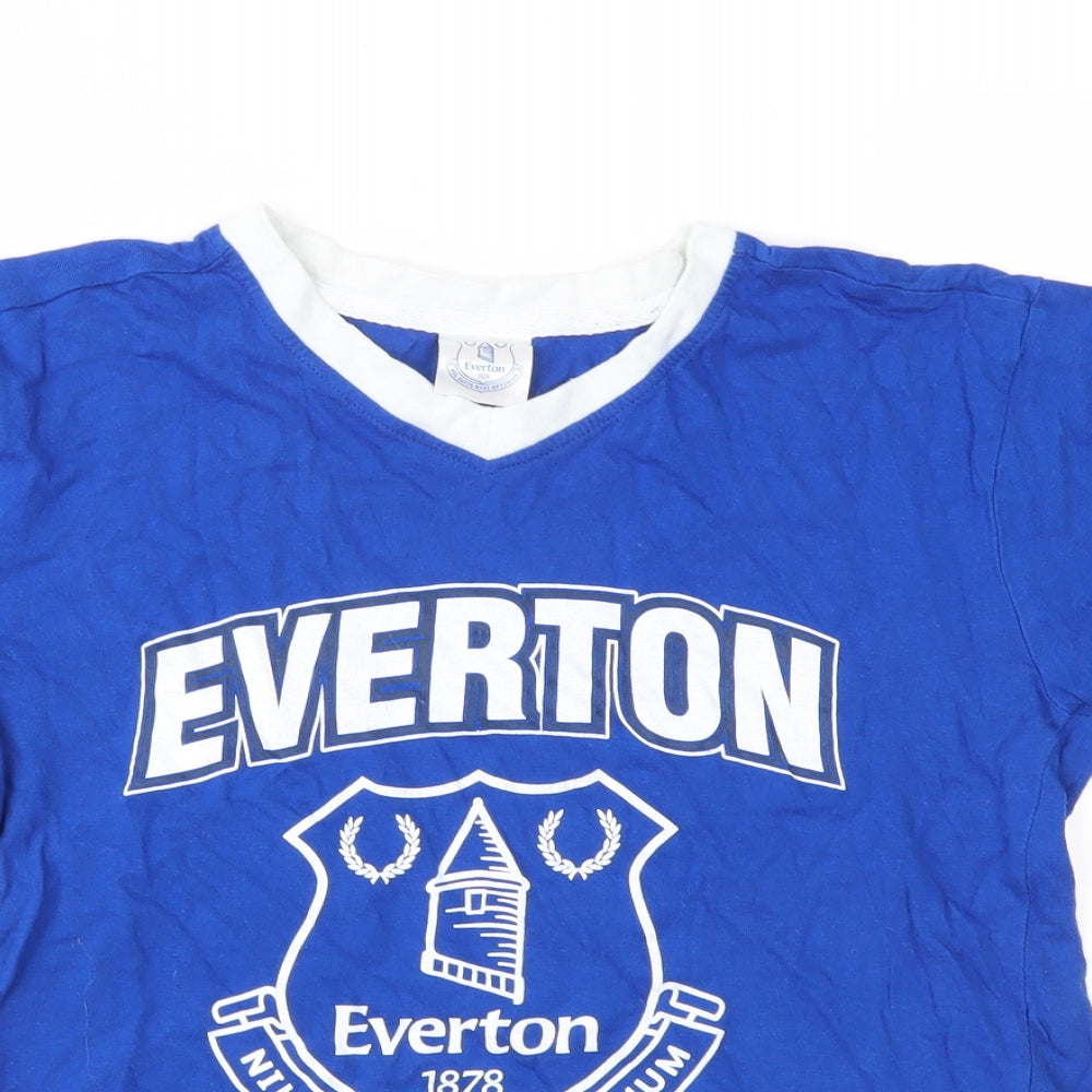 Everton Boys Blue  Jersey Basic T-Shirt Size 10-11 Years  - Everton FC