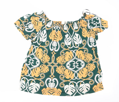 Womens UK Size S H&M Green Basic Blouse