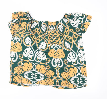 Womens UK Size S H&M Green Basic Blouse