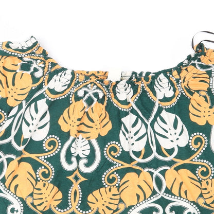 Womens UK Size S H&M Green Basic Blouse