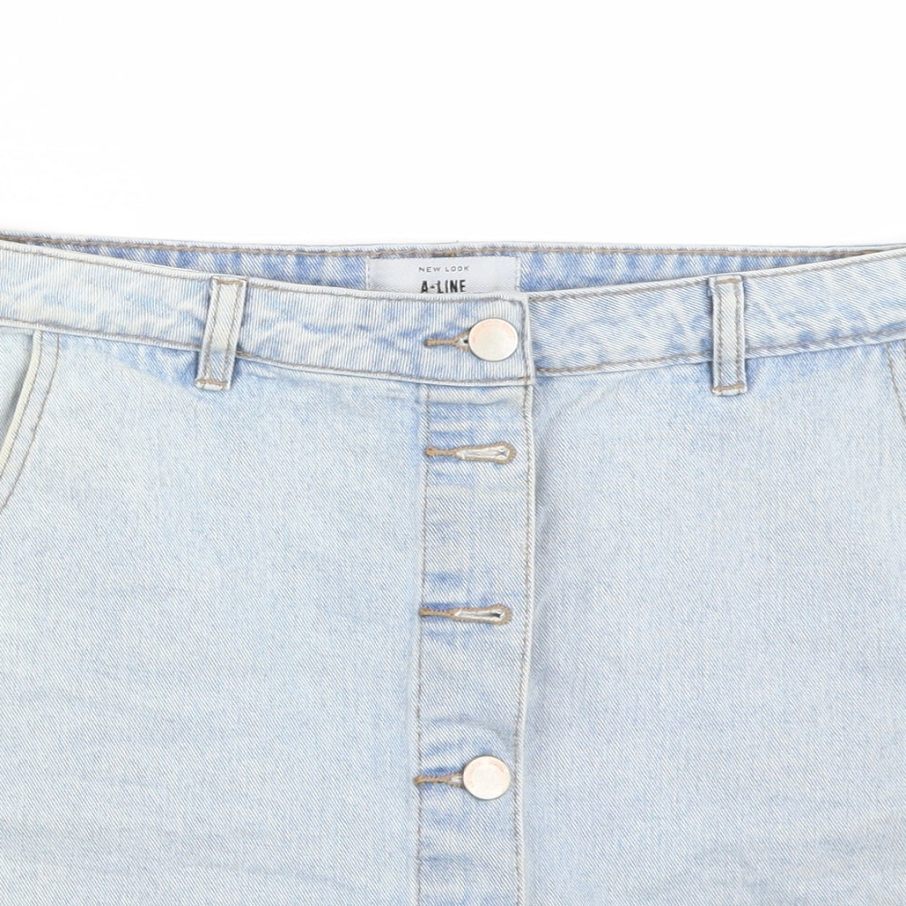 Newlook Womens Blue   A-Line Skirt Size 10