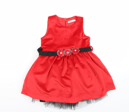 Piaza Italia Girls Red   A-Line  Size 12-18 Months