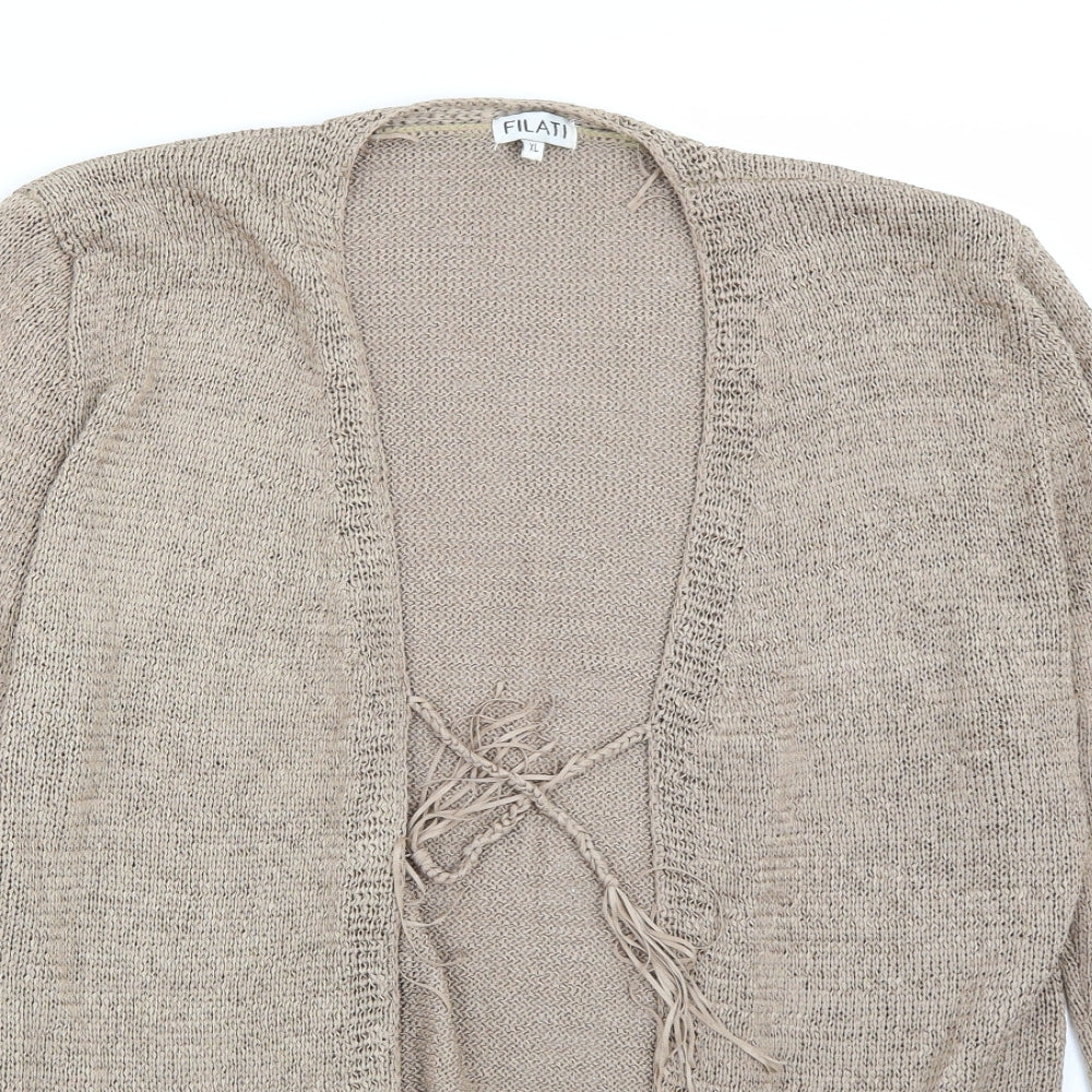 Filati Womens Brown   Cardigan Jumper Size XL