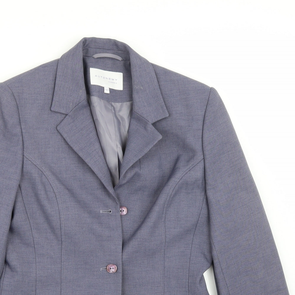Autonomy Womens Purple   Jacket Blazer Size 10