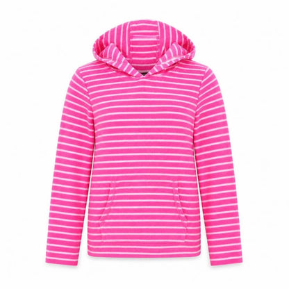 George Womens Pink Striped  Pullover Hoodie Size 10