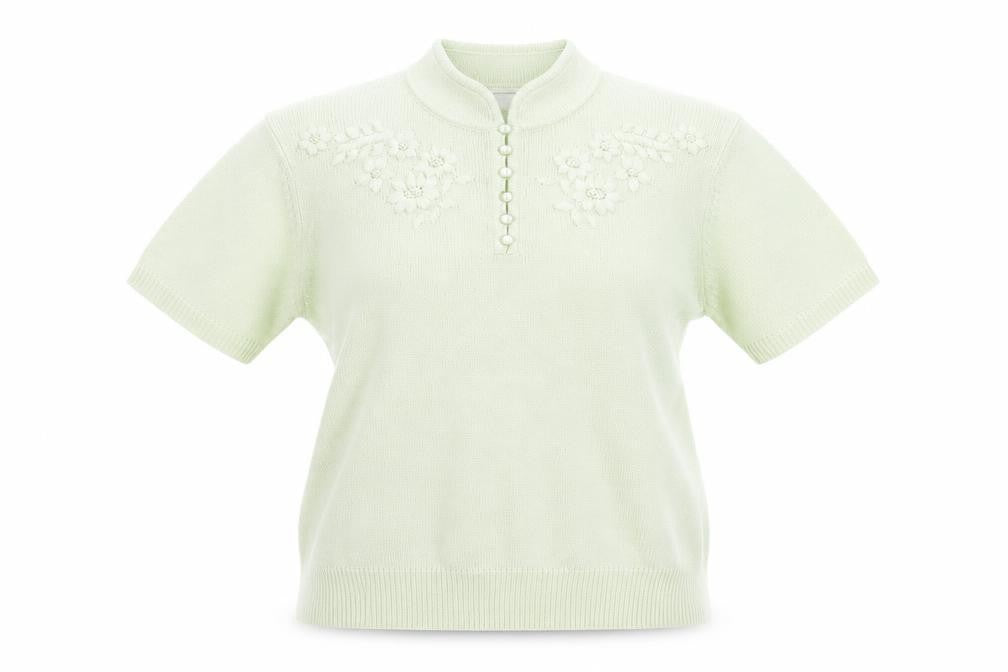 Womens UK Size 16 Classics Green Basic T-Shirt