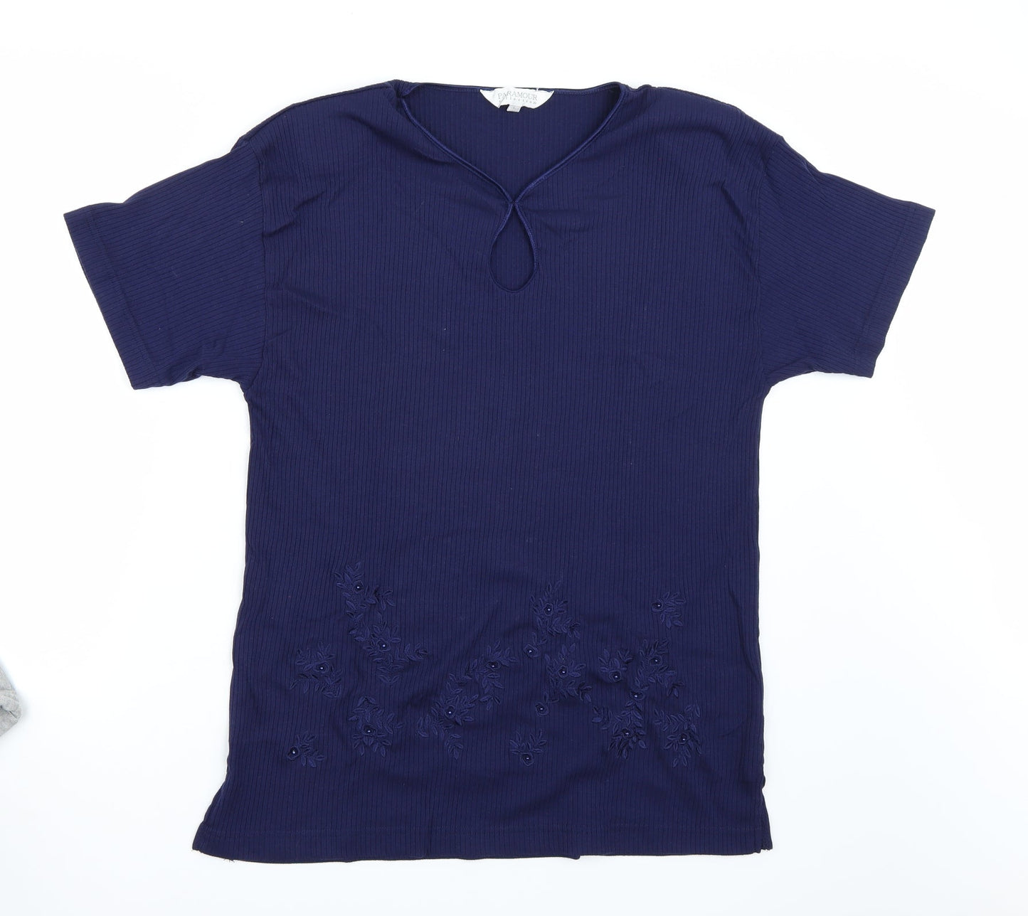 Womens UK Size L Paramour Blue Basic T-Shirt