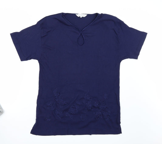 Womens UK Size L Paramour Blue Basic T-Shirt