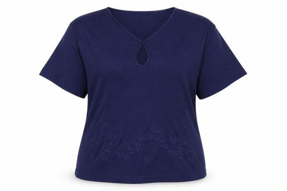 Womens UK Size L Paramour Blue Basic T-Shirt