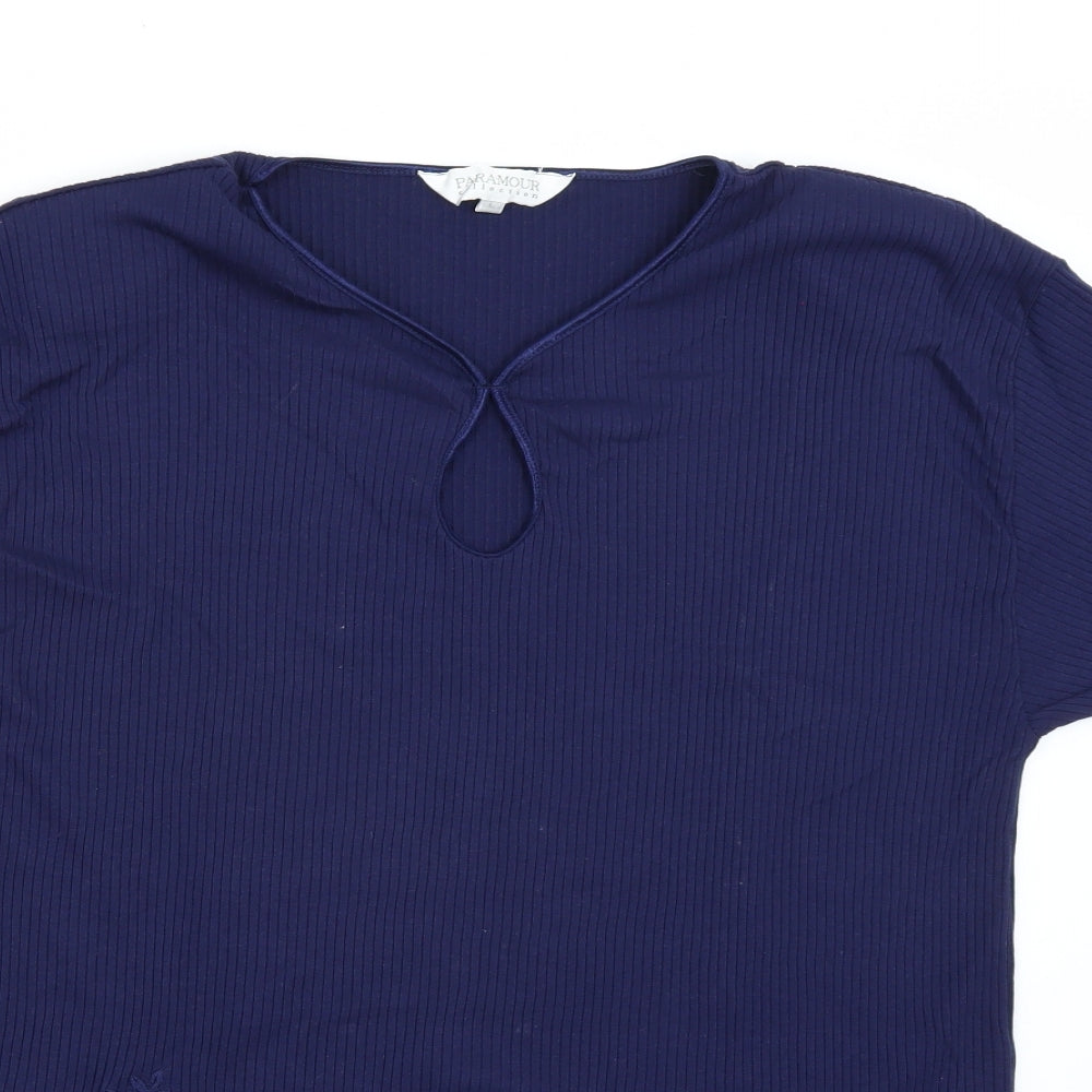 Womens UK Size L Paramour Blue Basic T-Shirt