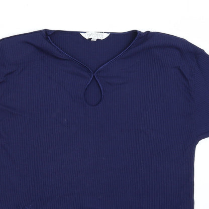 Womens UK Size L Paramour Blue Basic T-Shirt