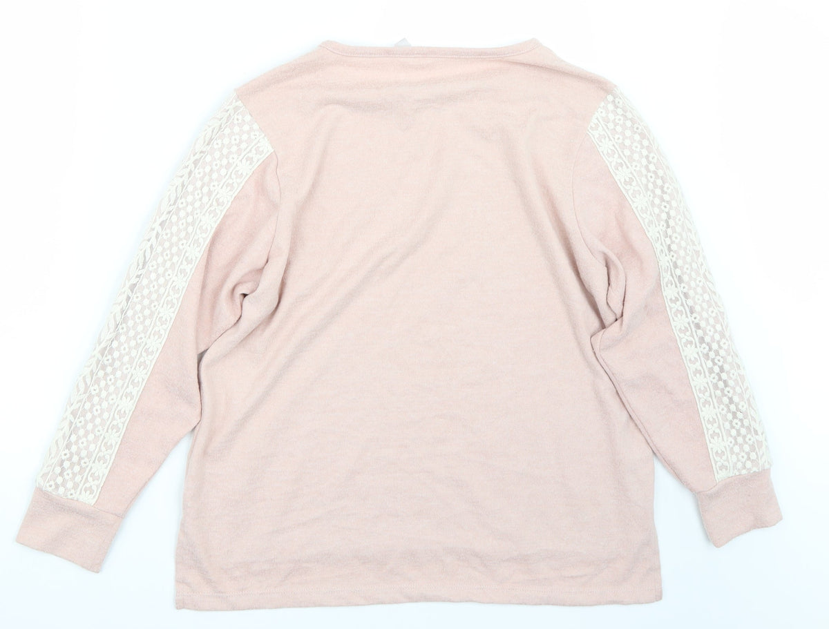 Flora Nikrooz Womens Pink   Pullover Jumper Size L