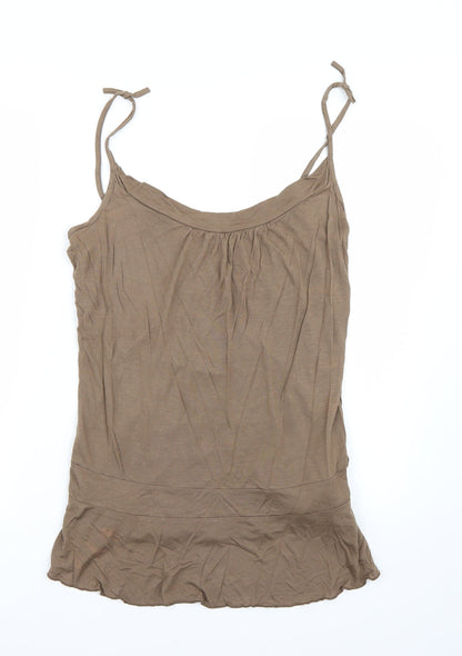 Womens UK Size 18 Preworn Brown Basic T-Shirt