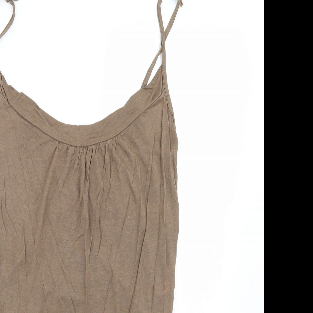 Womens UK Size 18 Preworn Brown Basic T-Shirt