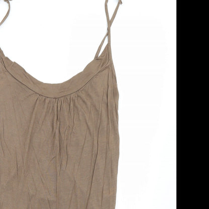 Womens UK Size 18 Preworn Brown Basic T-Shirt