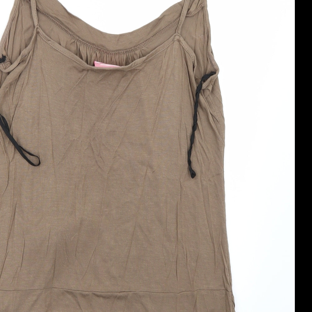 Womens UK Size 18 Preworn Brown Basic T-Shirt