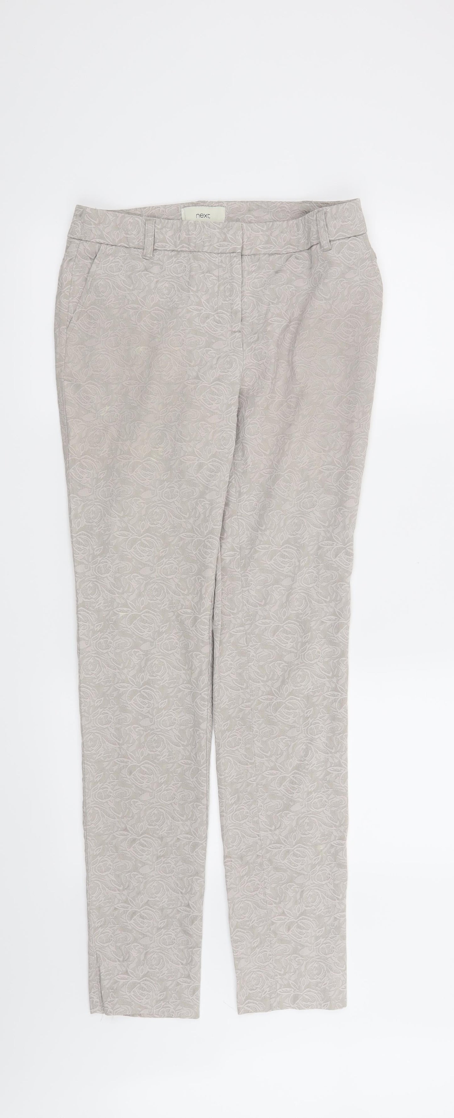 Womens UK Size 8 NEXT Relaxed Fit  Beige Trousers