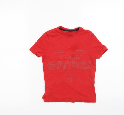 F&F Boys Red   Basic T-Shirt Size 4-5 Years  - True Gamer