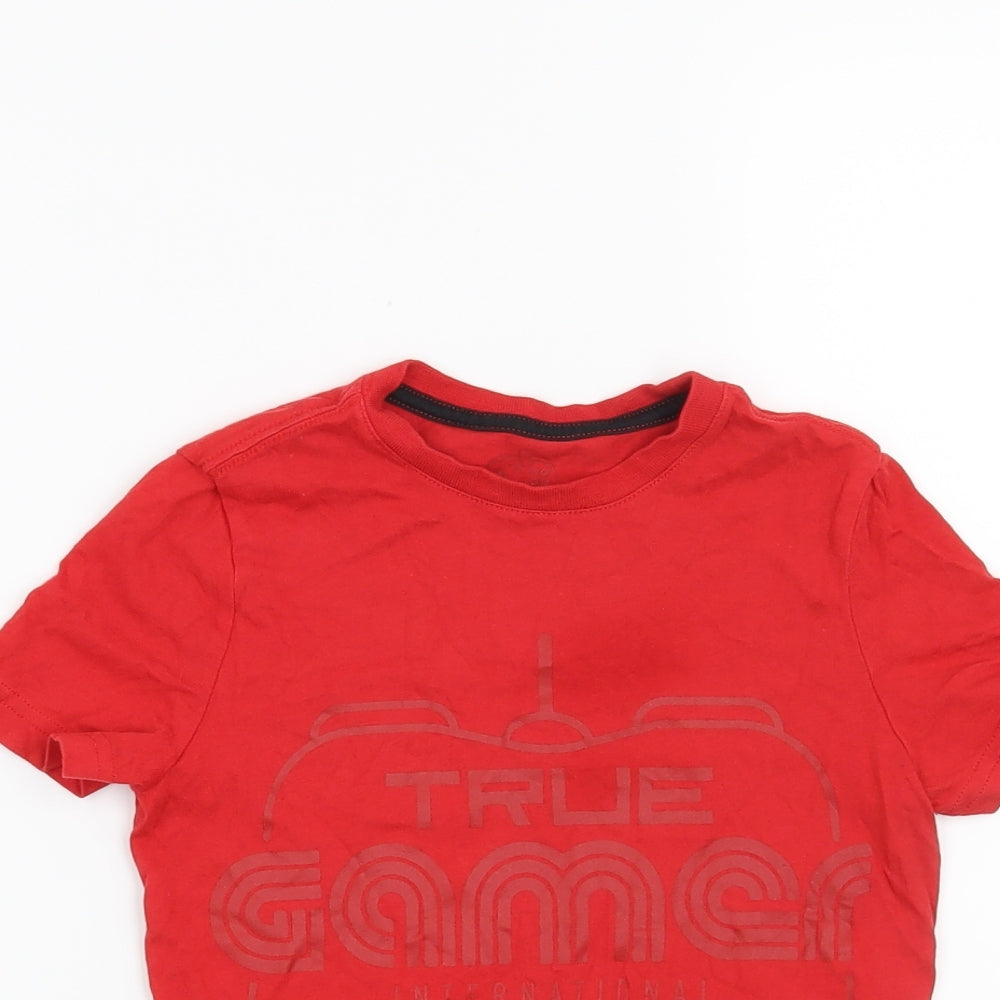 F&F Boys Red   Basic T-Shirt Size 4-5 Years  - True Gamer