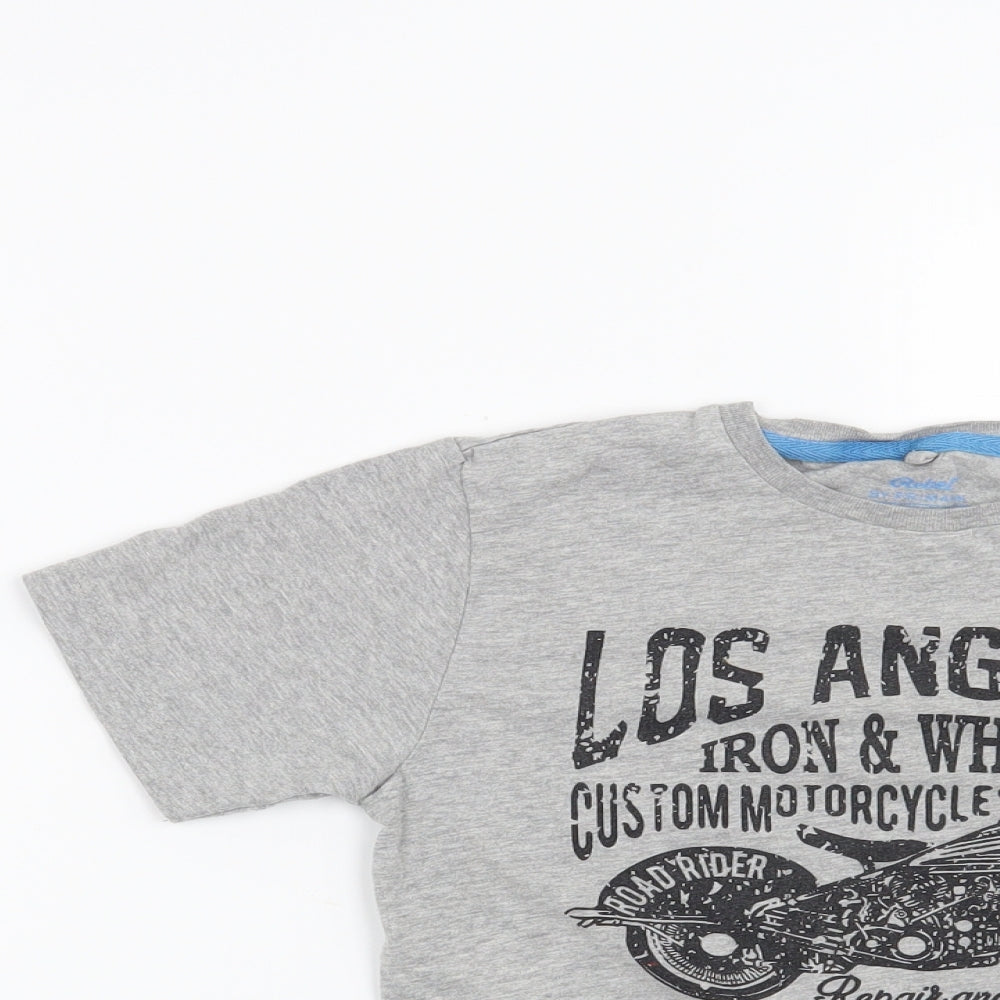 Rebel Boys Grey   Pullover T-Shirt Size 9-10 Years  - Los Angeles Iron & Wheels