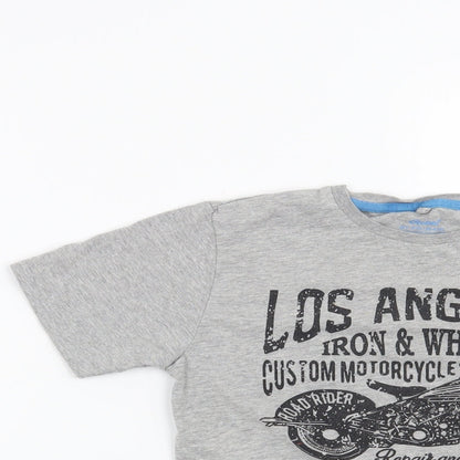 Rebel Boys Grey   Pullover T-Shirt Size 9-10 Years  - Los Angeles Iron & Wheels