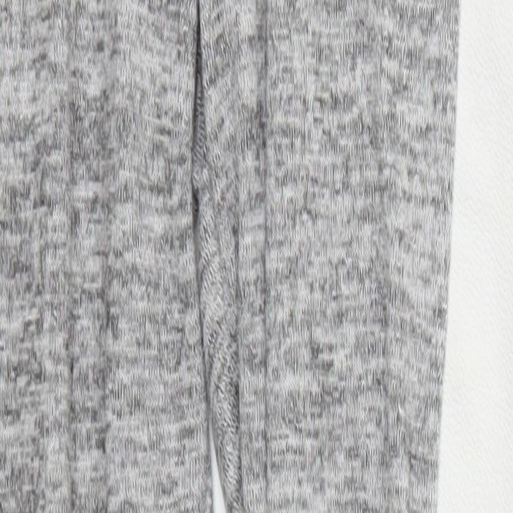 Boohoo Womens Grey Striped  Sweatpants Trousers Size 10 L28 in