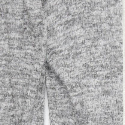 Boohoo Womens Grey Striped  Sweatpants Trousers Size 10 L28 in