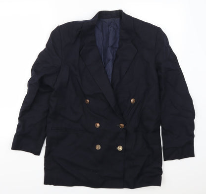 Basix Womens Blue   Jacket Suit Jacket Size 12