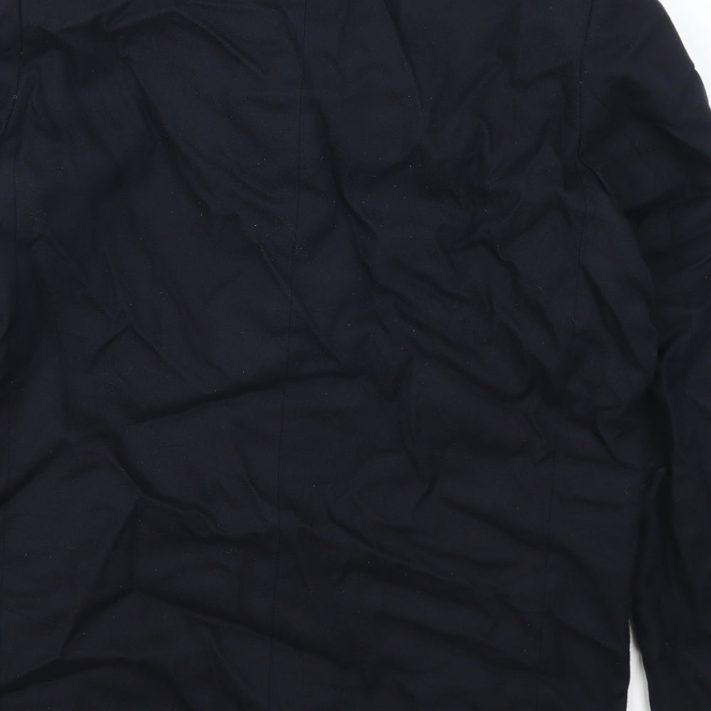 Basix Womens Blue   Jacket Suit Jacket Size 12