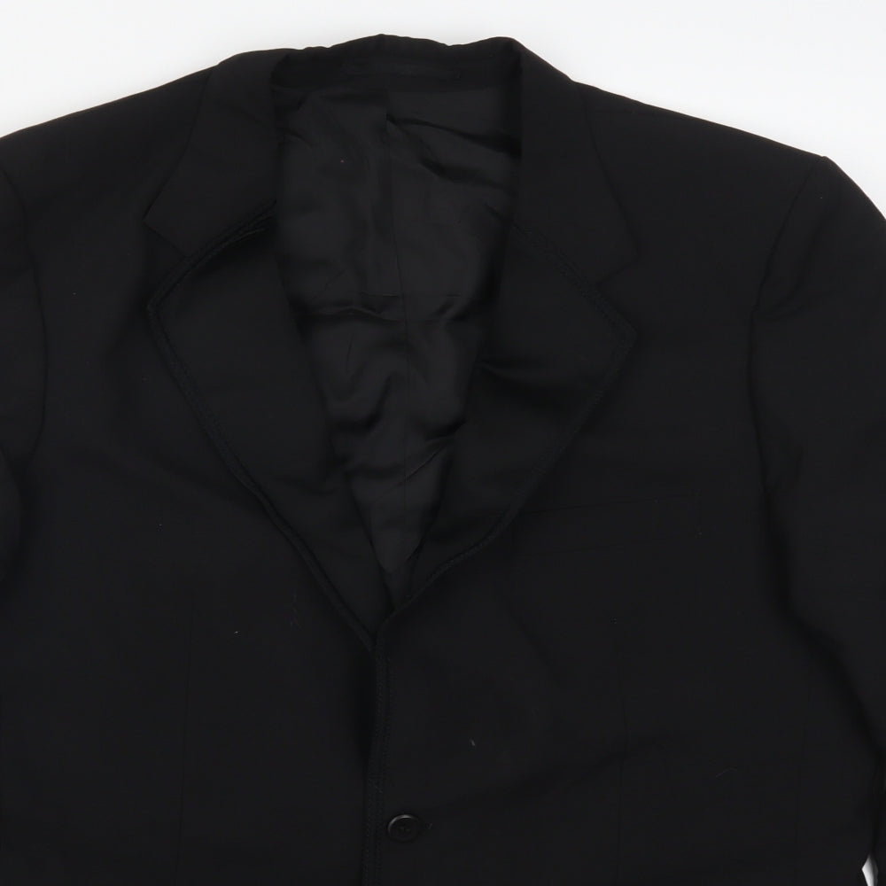 Mens UK Size 40 Varteks Regular Black Suit Jacket