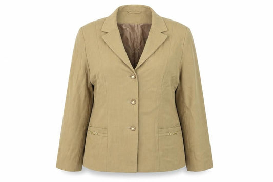 Womens UK Size 14 Daxon Regular Beige Suit Jacket