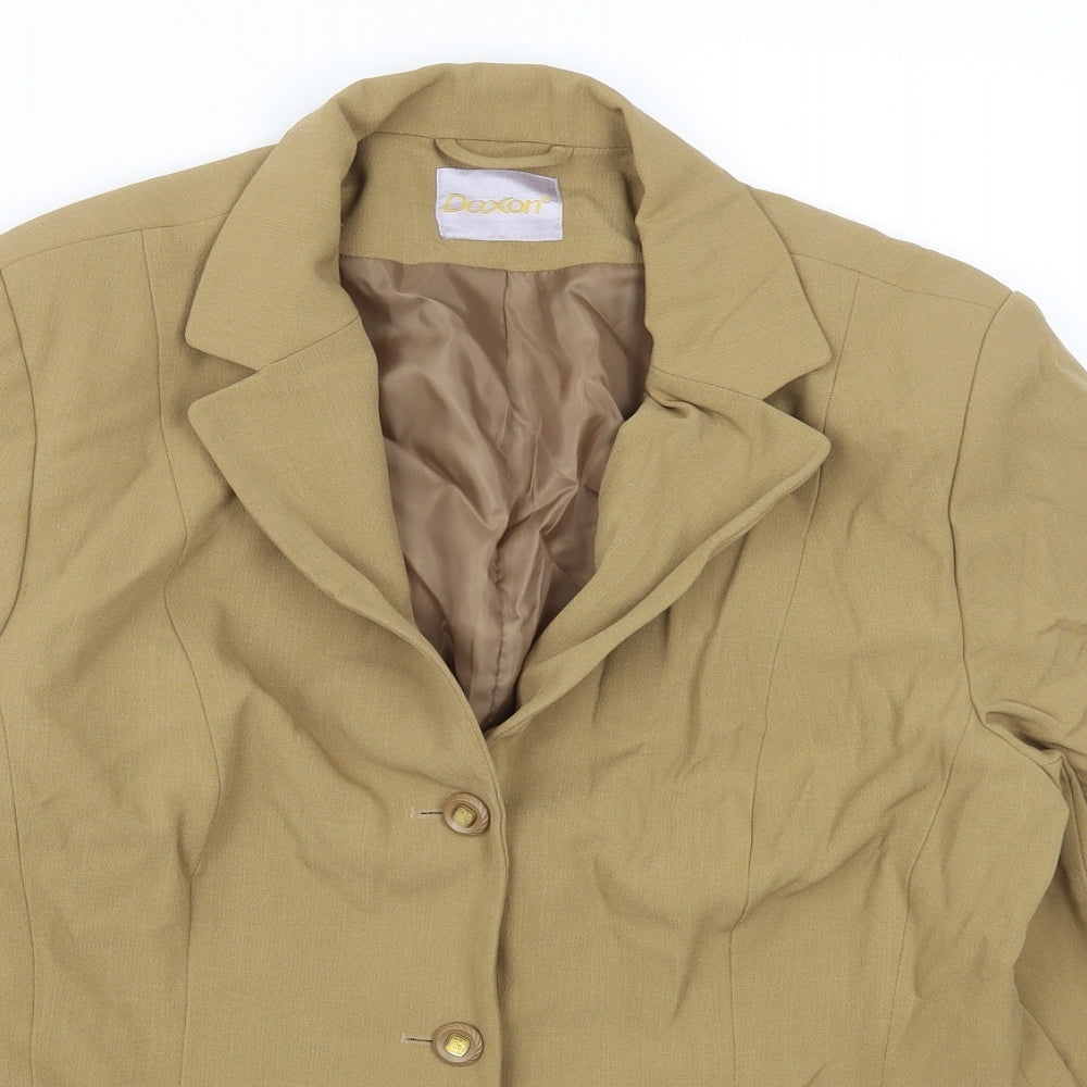 Daxon Womens Beige   Jacket Suit Jacket Size 14
