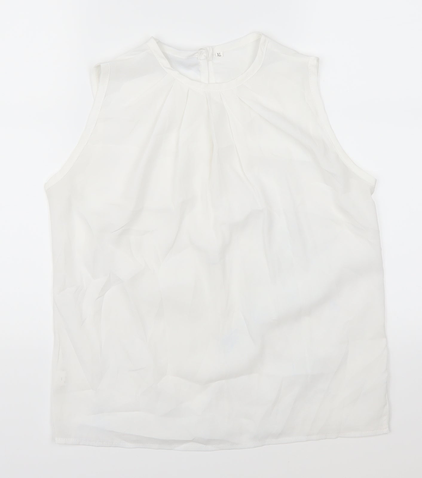 Womens UK Size XL Preworn White Basic Blouse