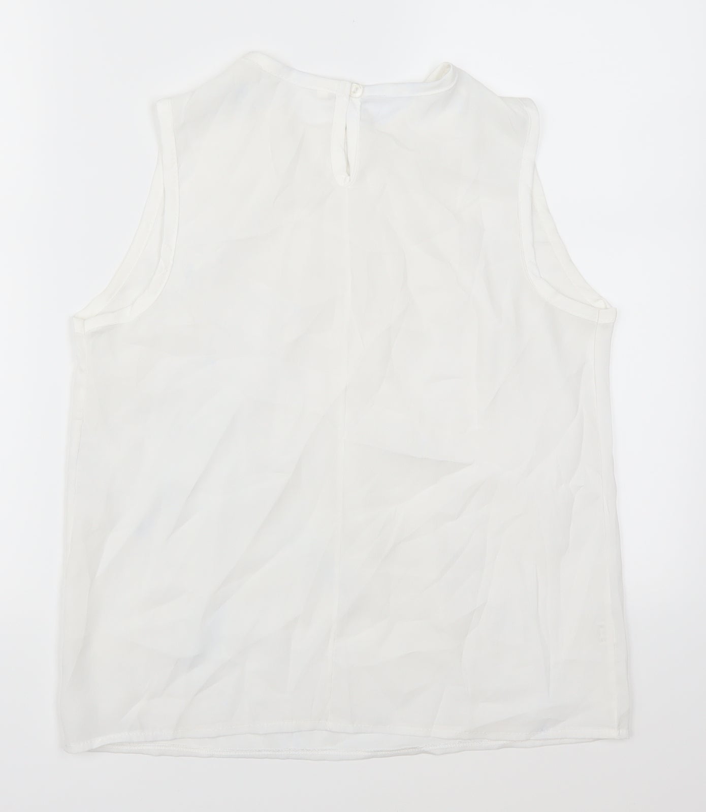 Womens UK Size XL Preworn White Basic Blouse