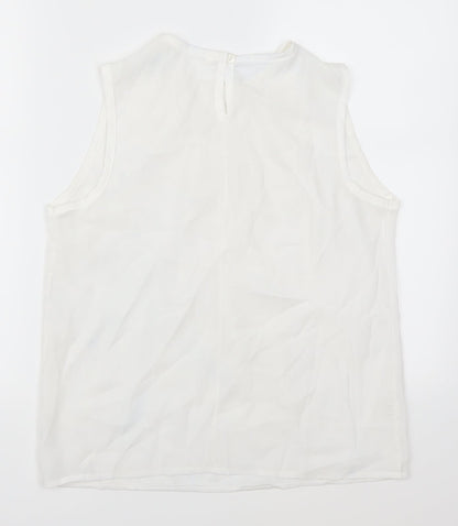 Womens UK Size XL Preworn White Basic Blouse