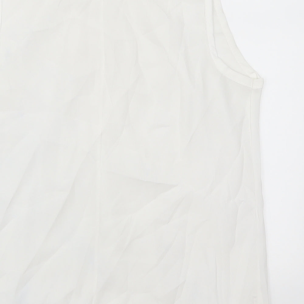Womens UK Size XL Preworn White Basic Blouse