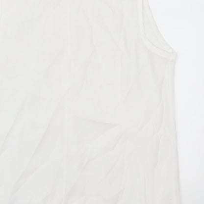 Womens UK Size XL Preworn White Basic Blouse