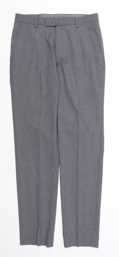 Marks and Spencer Mens Blue Houndstooth  Sweatpants Trousers Size 28 L31 in