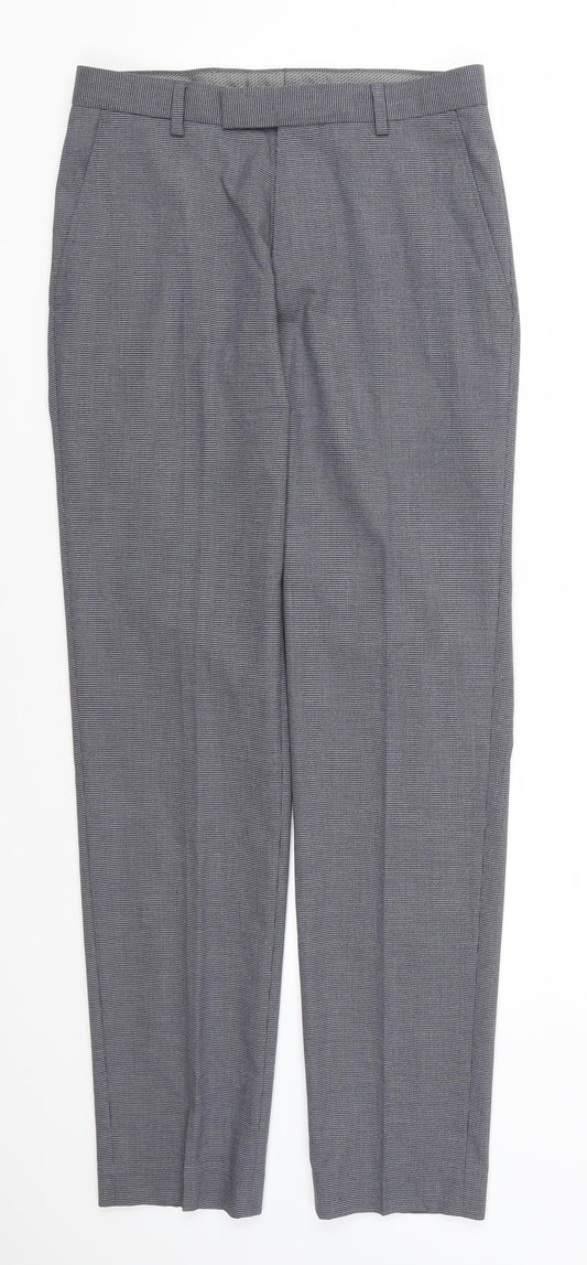 Marks and Spencer Mens Blue Houndstooth  Sweatpants Trousers Size 28 L31 in