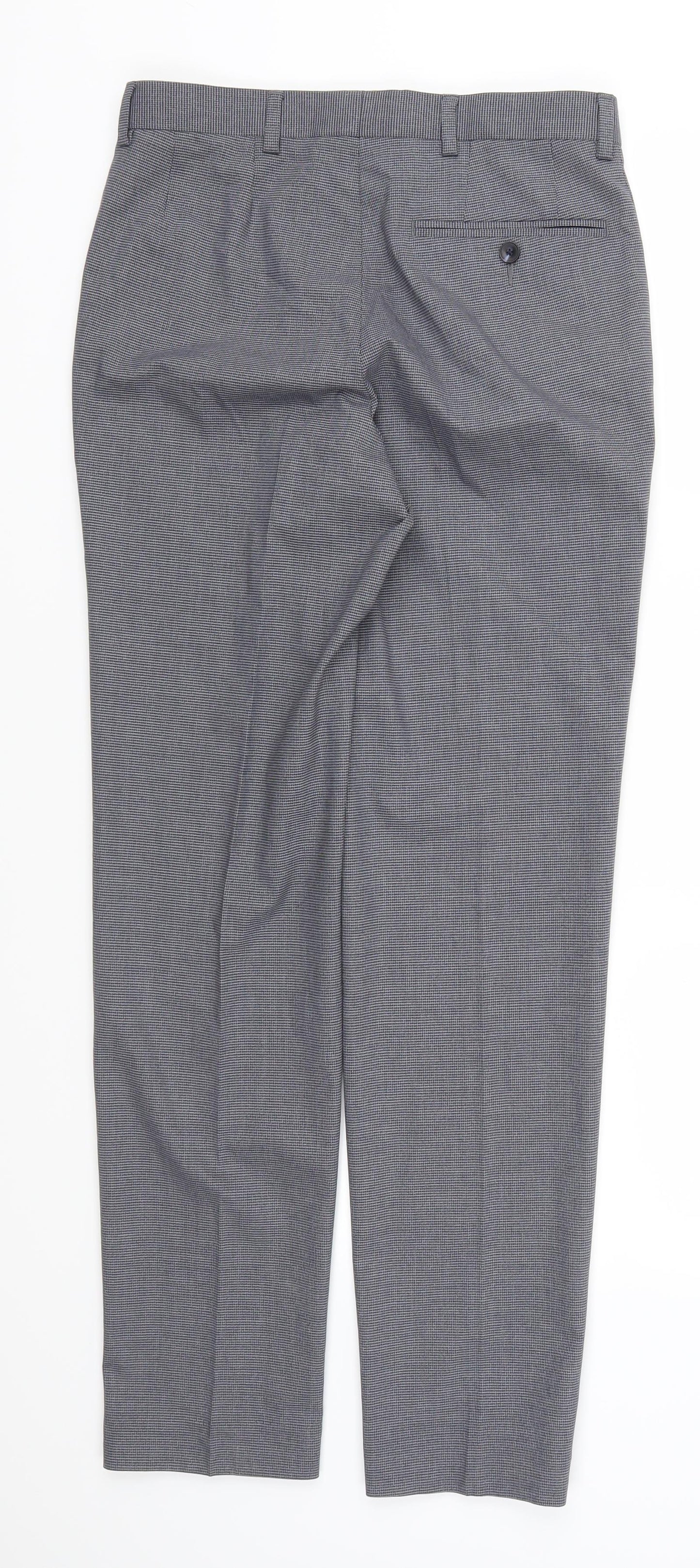 Marks and Spencer Mens Blue Houndstooth  Sweatpants Trousers Size 28 L31 in